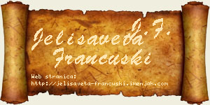 Jelisaveta Francuski vizit kartica
